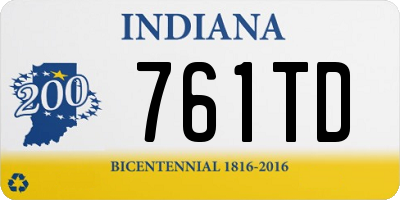 IN license plate 761TD