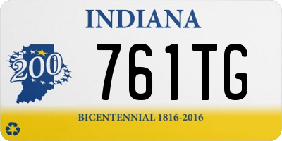 IN license plate 761TG