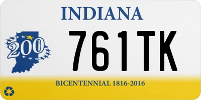 IN license plate 761TK