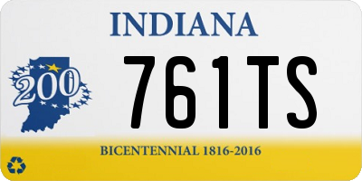 IN license plate 761TS