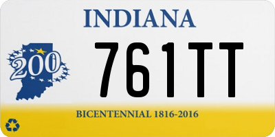 IN license plate 761TT