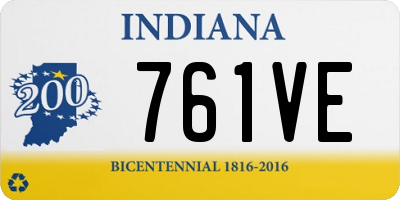 IN license plate 761VE