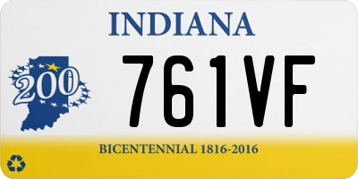 IN license plate 761VF