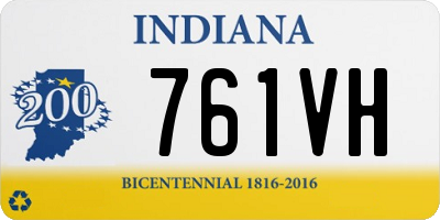 IN license plate 761VH