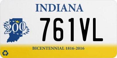 IN license plate 761VL