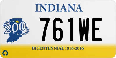IN license plate 761WE