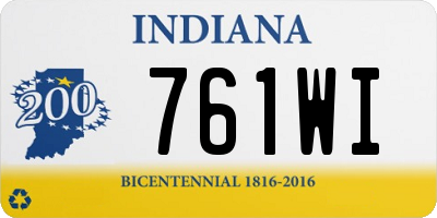 IN license plate 761WI