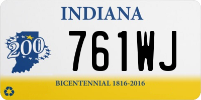 IN license plate 761WJ