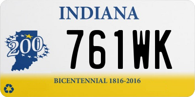 IN license plate 761WK