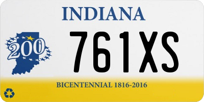 IN license plate 761XS