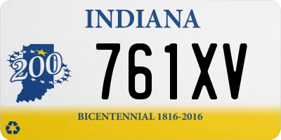 IN license plate 761XV