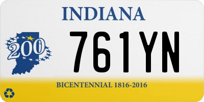 IN license plate 761YN