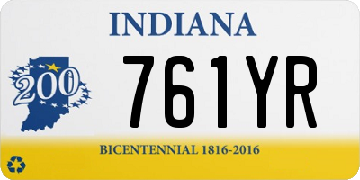 IN license plate 761YR