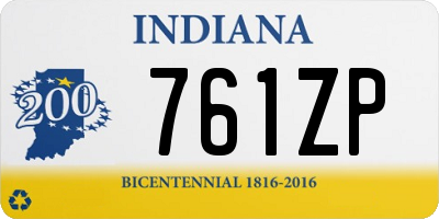 IN license plate 761ZP