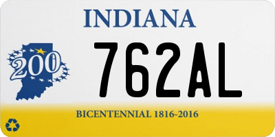 IN license plate 762AL