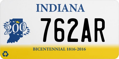 IN license plate 762AR