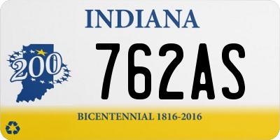 IN license plate 762AS