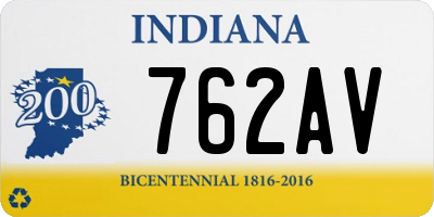 IN license plate 762AV