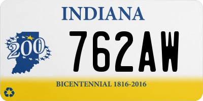 IN license plate 762AW