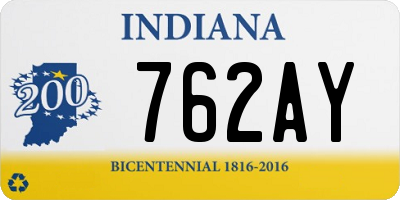 IN license plate 762AY