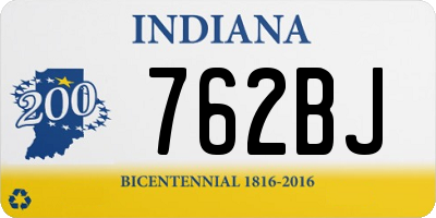 IN license plate 762BJ