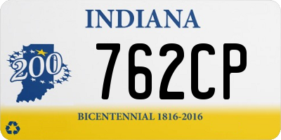 IN license plate 762CP