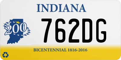 IN license plate 762DG
