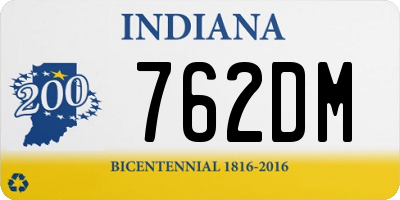 IN license plate 762DM