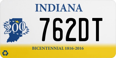 IN license plate 762DT