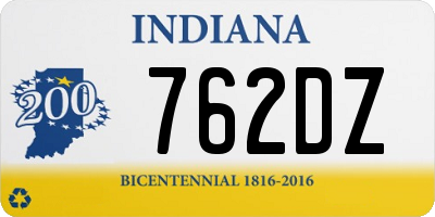 IN license plate 762DZ