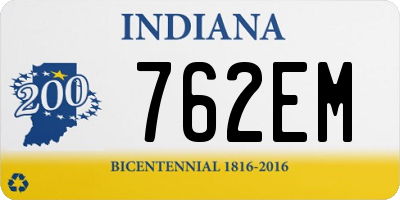 IN license plate 762EM