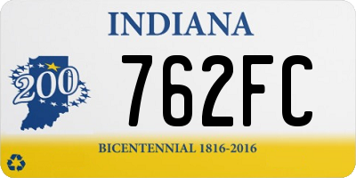 IN license plate 762FC