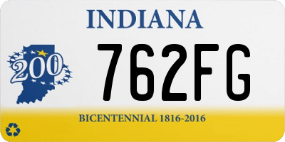 IN license plate 762FG