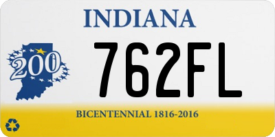 IN license plate 762FL