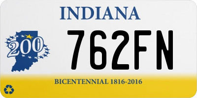 IN license plate 762FN