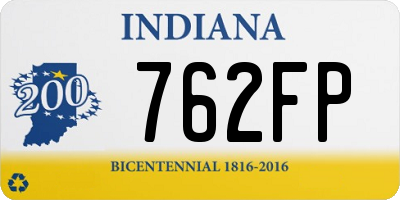 IN license plate 762FP