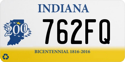 IN license plate 762FQ