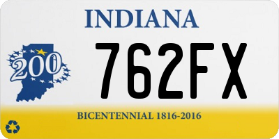 IN license plate 762FX