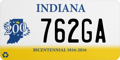 IN license plate 762GA