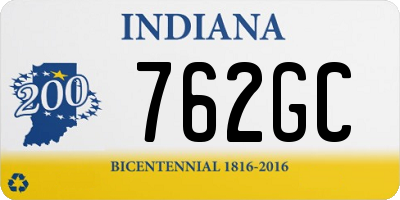 IN license plate 762GC