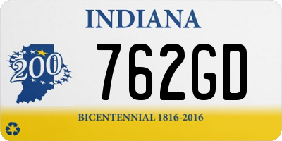 IN license plate 762GD