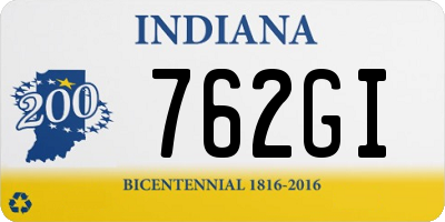 IN license plate 762GI