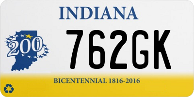 IN license plate 762GK