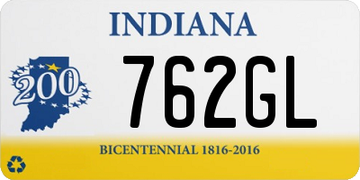 IN license plate 762GL