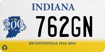 IN license plate 762GN