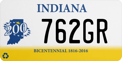 IN license plate 762GR