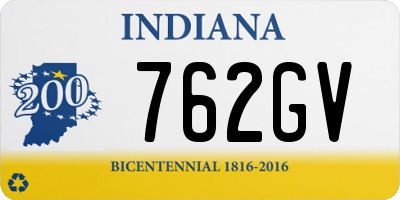 IN license plate 762GV