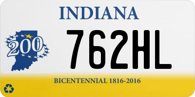 IN license plate 762HL