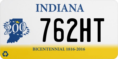 IN license plate 762HT