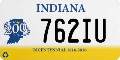 IN license plate 762IU